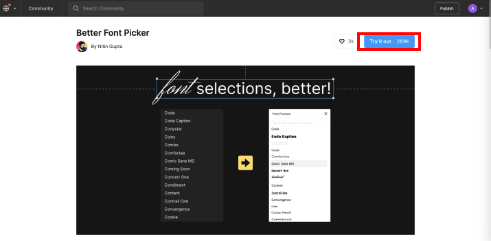 Figmaでフォントを効率よく探すプラグイン『Better Font Picker』