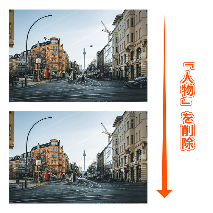 Photoshopの最新便利機能！生成AIが自動で削除？！ 画像に写り込んだ電線やケーブル、人物を自動で検出し、ワンクリックで削除する方法