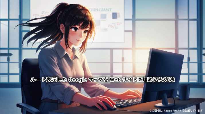 ルート表示したGoogleマップをWebサイトに埋め込む方法