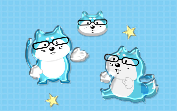 Photoshopでぷっくりツヤツヤの透明レジンシール風作ってみた